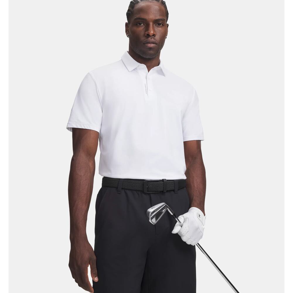 NWT Under Armour UA ArmourDry Men's Polo in White size XLT